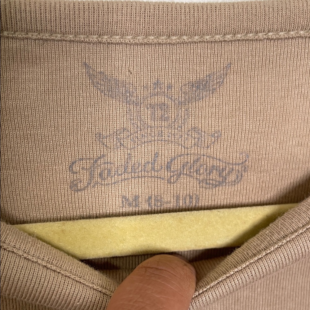 Faded Glory Women's Mid Sleeve Tan Top - Picture 2 of 4